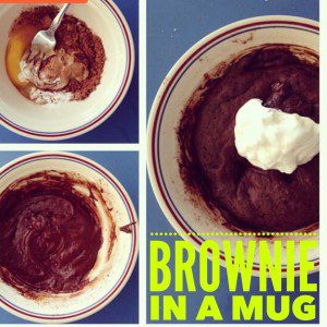 brownie in a mug
