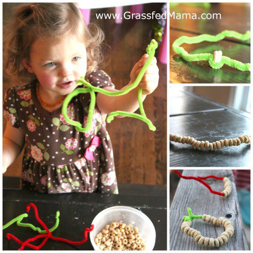 pipe cleaner crafts, easy preschool activity