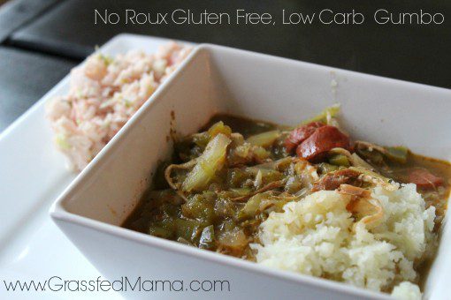 low carb, no roux, gluten free gumbo