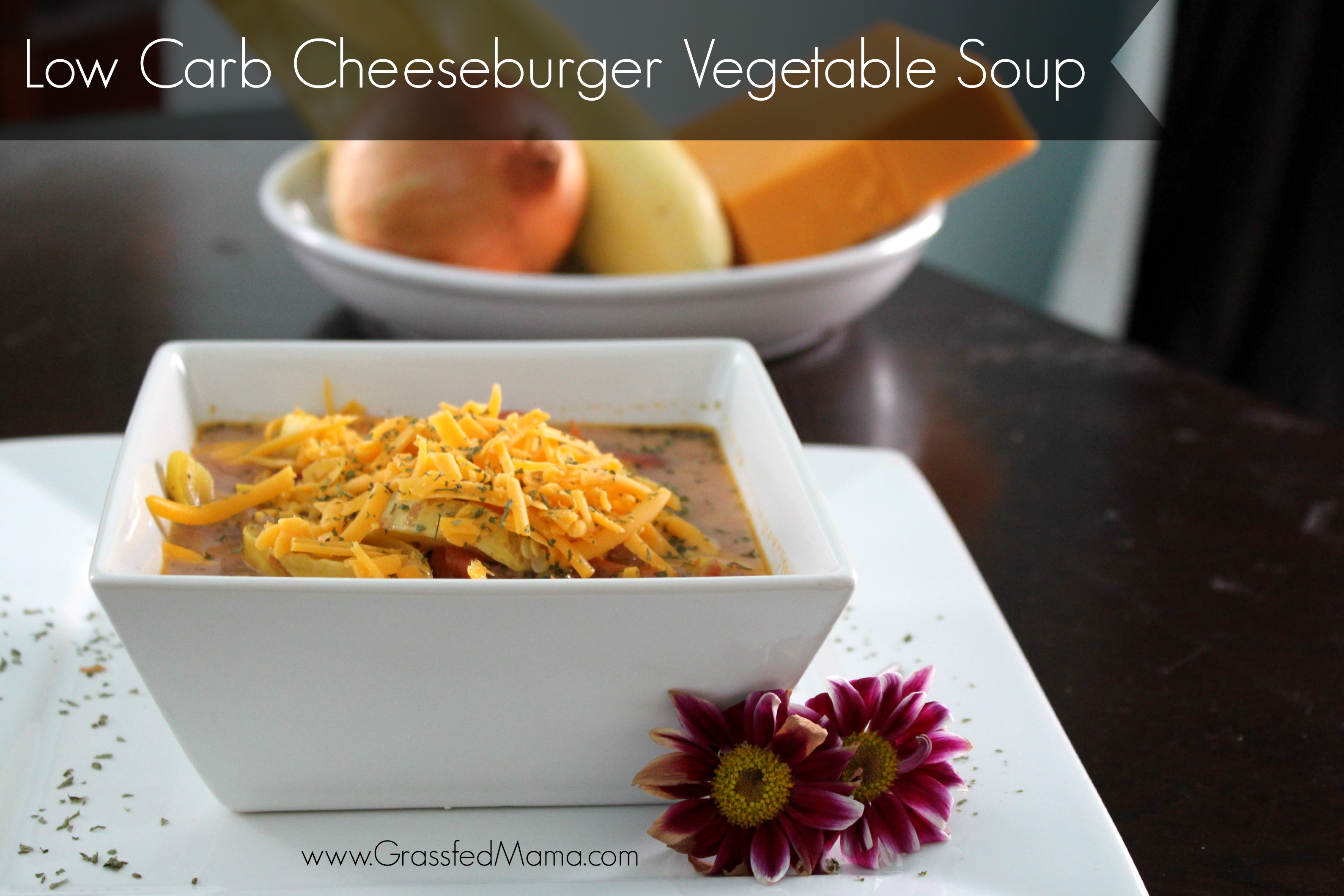 Low Carb Cheeseburger Vegetable Soup