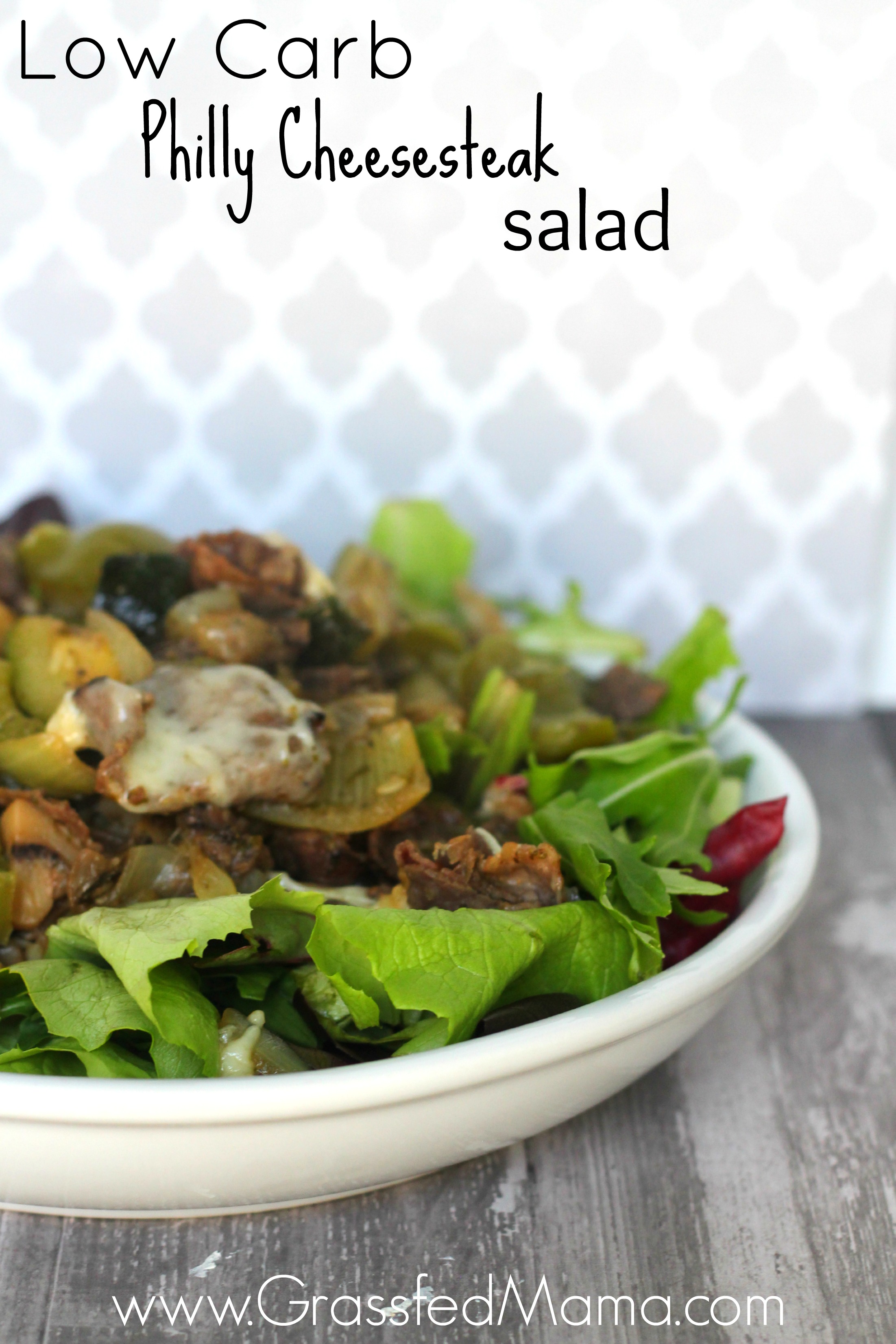 Low Carb Philly cheesesteak salad