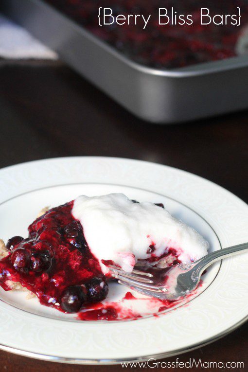 Berry Bliss Bars Crust cooked berries