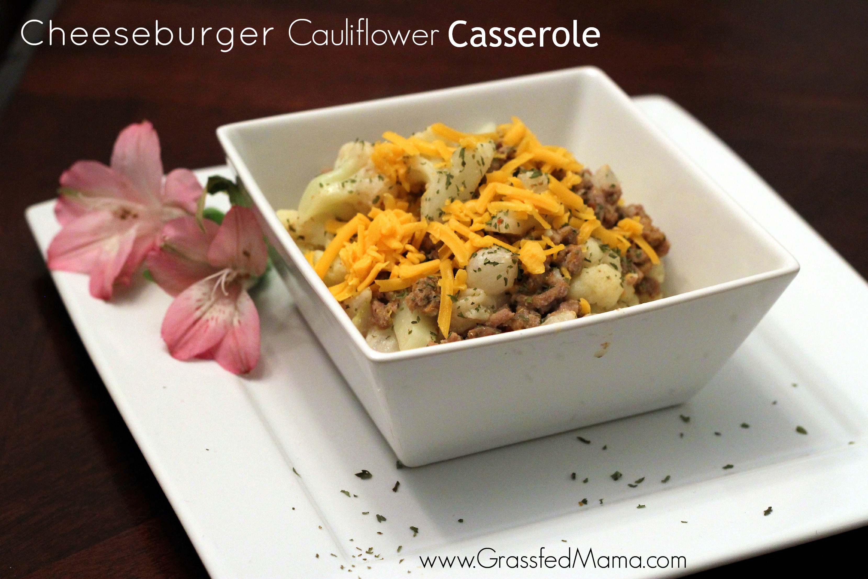 cheeseburger cauliflower casserole main