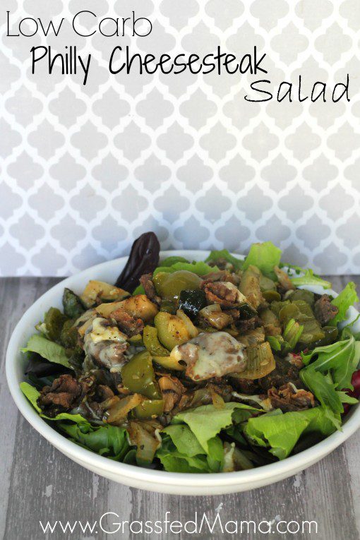 Low Carb Philly cheesesteak salad