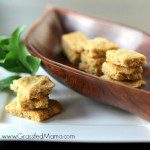 Almond flour cheese crackers square