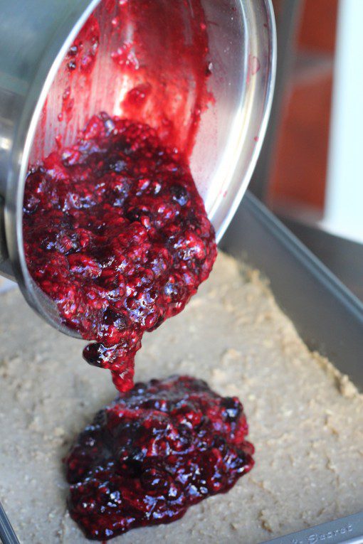 Berry Bliss Bars Crust cooked berries