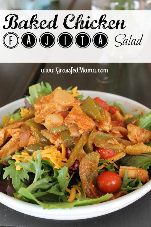low carb baked chicken fajita salad
