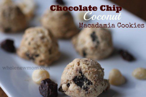 sugar free chocolate coconut macadamia cookies