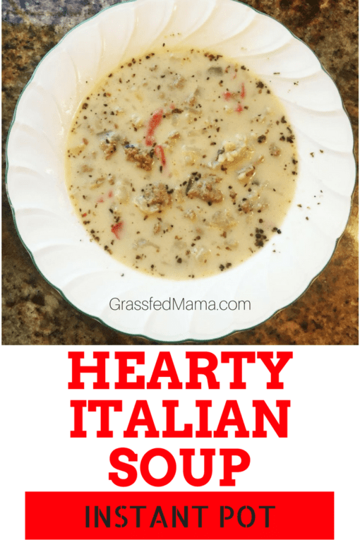 Instant Pot Low Carb Hearty Italian Soup Grassfed Mama