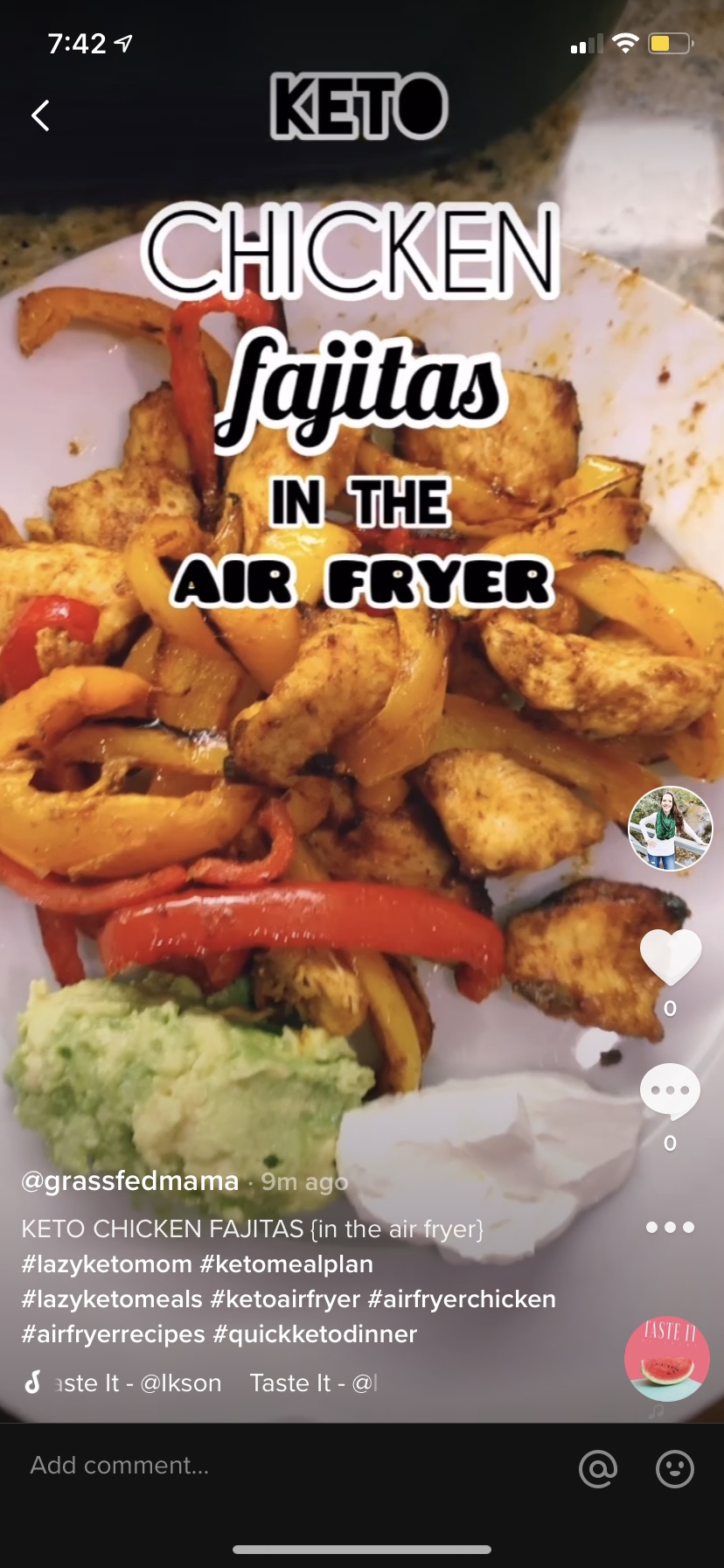 Air Fried Keto Chicken Fajitas